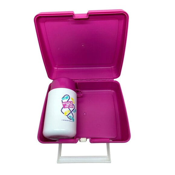 New Kids On The Block Vintage 1991 PINK Lunchbox Thermos NKOTB - Picture 4 of 7